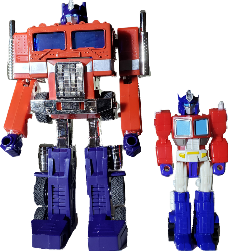 Optimus Prime 2002 Reissue togheter with both included figures